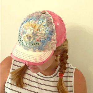 True Religion Rhinestone Tattered Hat